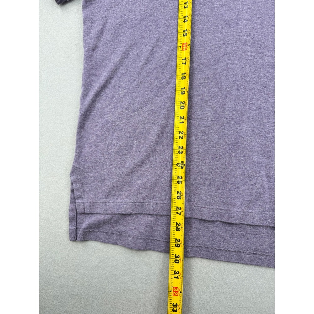 Polo Ralph Lauren Mens L Short Sleeve Soft Cotton Polo Heathered Purple Preppy - Picture 7 of 9